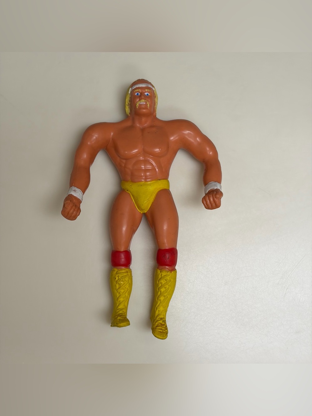 VTG Titan Sports Inc 1989 Wrestling Action Figure Yellow Trunks/Boots Hulk Hogan